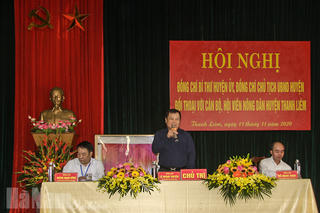 Thanh Liêm (Hà Nam): Lãnh đạo huyện đối thoại với nông dân