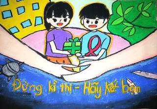 Thi vẽ, viết về bảo vệ, chăm sóc trẻ em có hoàn cảnh đặc biệt