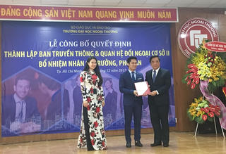 Thành lập Ban Truyền thông và Quan hệ Đối ngoại ĐH Ngoại Thương cơ sở 2