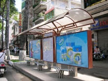 TP Hồ Chí Minh lắp đặt nhà chờ xe buýt kiểu mới