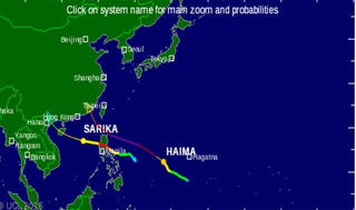 Bão Sarika hướng Quảng Ninh - Nam Định