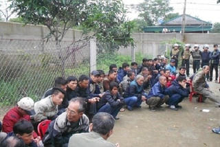 Nghệ An: Đột kích trường gà, bắt 54 đối tượng