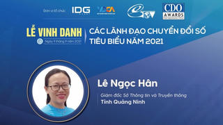 Nữ Giám đốc sở được giải Lãnh đạo chuyển đổi số tiêu biểu 2021
