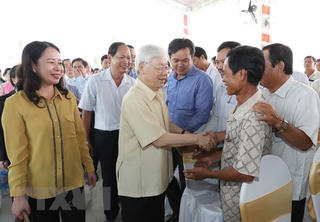 Tổng Bí thư Nguyễn Phú Trọng thăm, làm việc tại tỉnh An Giang