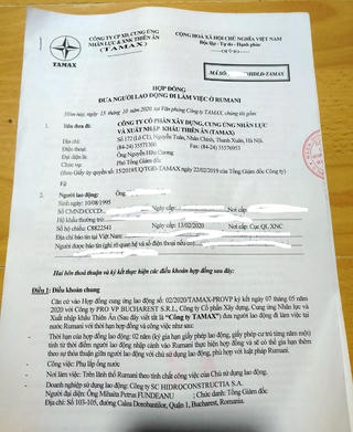 Lao động đi Rumani qua Cty TAMAX cầu cứu vì bị nợ lương