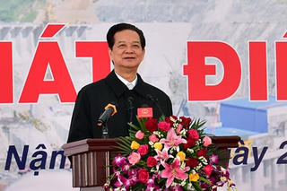 Thủ tướng dự lễ mừng Tổ máy số 1 Thủy điện Lai Châu phát điện