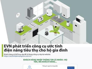 EVN phát triển công cụ có thể ước tính lượng điện tiêu thụ hàng tháng