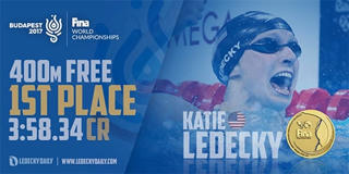 Ledecky đoạt hai HC vàng, lập kỷ lục giải VĐTG ngay ngày đầu tiên