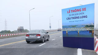 Thông xe dự án sửa chữa cầu Thăng Long sau 5 tháng thi công