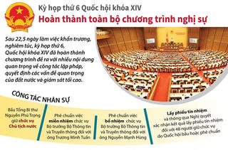 [Infographics] Kỳ họp thứ 6 hoàn thành toàn bộ chương trình nghị sự