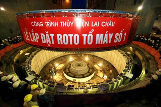 Lắp đặt thành công rotor tổ máy số 1 Nhà máy thủy điện Lai Châu