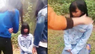 Nghệ An: Một nữ sinh lớp 7 bị bạn bắt quỳ để đánh hội đồng