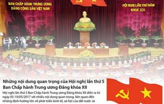 [Infographics] Những nội dung quan trọng của Hội nghị Trung ương 5