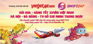 Gửi cành mai đào ngày Tết đi TP HCM - Hà Nội - Đà Nẵng cùng Vietjet và Swift247