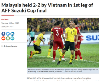 Báo Malaysia nổ tưng bừng sau màn thoát hiểm trước đội tuyển Việt Nam