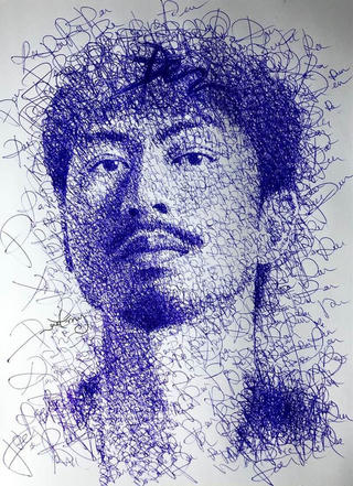 9X vẽ tranh bằng chữ, bún đậu và lòng trắng trứng