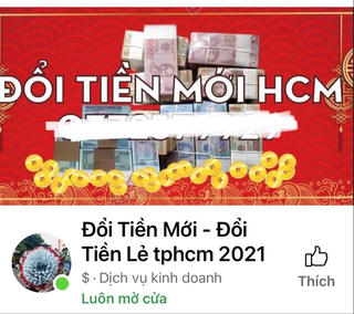 Cuối năm, dịch vụ đổi tiền lẻ, tiền mới lại nhộn nhịp... trên mạng