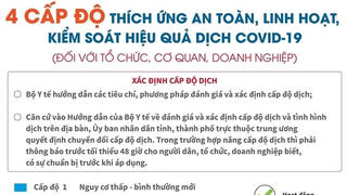 [Infographic] 4 cấp độ 'thích ứng an toàn' với dịch Covid-19