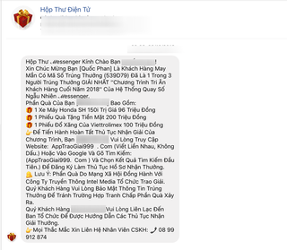 Lừa đảo 'trúng thưởng Honda SH' trên Facebook bùng phát dịp cận Tết
