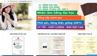 Bằng cấp giả vẫn tràn lan trên mạng