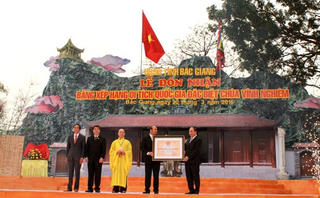 Chùa Vĩnh Nghiêm đón Bằng Di tích Quốc gia đặc biệt