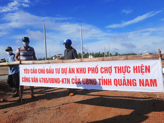 Quảng Nam: Người dân phản đối Dự án Khu phố chợ Chiên Đàn gây ngập nặng