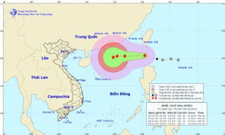 Bão Aere giật cấp 10, tiến vào biển Đông