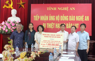 MTTQ Nghệ An tiếp nhận 1,5 tỷ đồng ủng hộ do bão số 10
