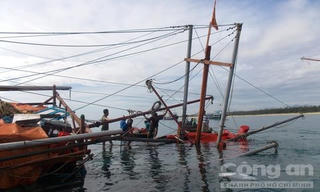 Quảng Nam: Tàu cá bị phá nước, thiệt hại hơn 100 triệu đồng