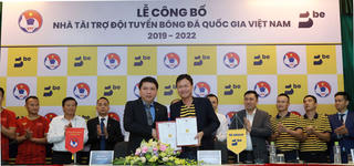 ‘Be’ là nhà tài trợ đội tuyển bóng đá quốc gia Việt Nam trong 3 năm