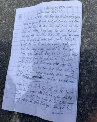 Để lại thư tuyệt mệnh, nam thanh niên nhảy sông tự tử