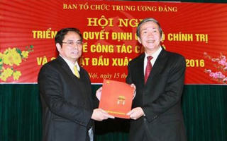 Ông Phạm Minh Chính giữ chức Trưởng Ban Tổ chức TW