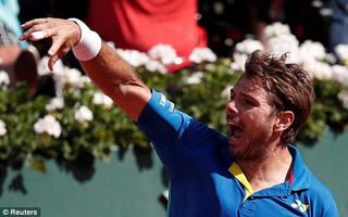 Ngược dòng hạ Murray, Wawrinka thẳng tiến chung kết Roland Garros