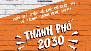 Vẽ tranh nghệ thuật 'Thành phố 2030'