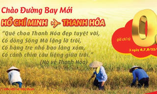 Bay TP.HCM – Thanh Hóa giá chỉ từ 0 đồng cùng Vietjet