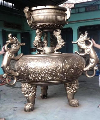 Quảng Nam: Đúc thành công đài phun nước nặng 2 tấn bằng nhôm