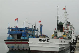 Đưa 11 ngư dân trên tàu cá Bình Định về đất liền an toàn