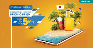 Viettel giảm 5 lần cước Data Roaming tới 5 nước châu Á dịp nghỉ lễ