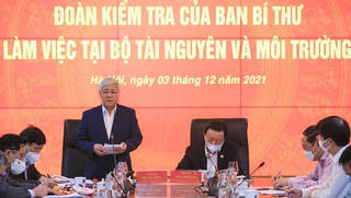 Đoàn kiểm tra số 140 của Ban Bí thư làm việc với Bộ Tài nguyên và Môi trường