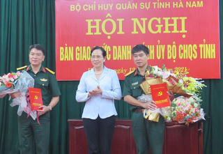 Phó Chính ủy Sư đoàn 395 làm Chính ủy Bộ CHQS tỉnh Hà Nam