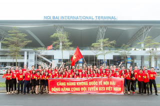 Cảng Hàng không quốc tế Nội Bài hân hoan chào đón tuyển U23