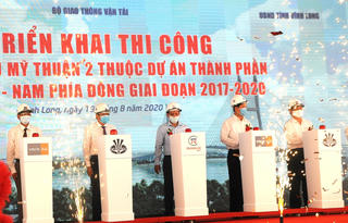 Vĩnh Long: Thi công cầu Mỹ Thuận 2, hơn 5.000 tỷ đồng bắc qua sông Tiền
