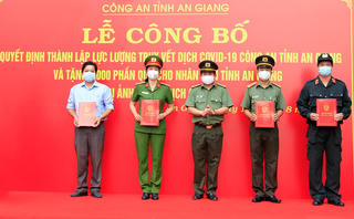 An Giang: Công an ra mắt lực lượng truy vết dịch Covid-19 trên 14.700 người