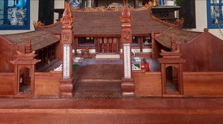 Độc đáo ngôi đình bằng gỗ gụ siêu nhỏ