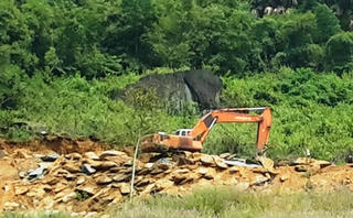 Lợi dụng thăm dò để khai thác đá trái phép