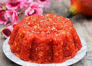 Cách nấu món xôi gấc cúng ông Công ông Táo