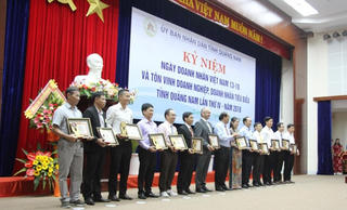 Quảng Nam: Vinh danh 86 doanh nghiệp và doanh nhân tiêu biểu