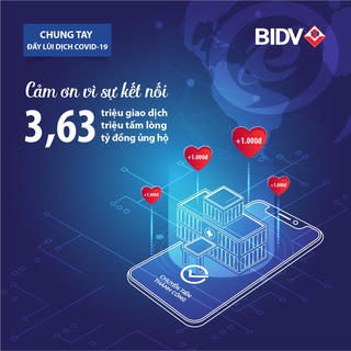 BIDV cùng khách hàng ủng hộ hơn 3,63 tỷ đồng ủng hộ phòng chống dịch Covid-19