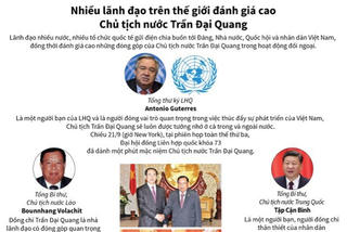 Nhiều lãnh đạo thế giới đánh giá cao Chủ tịch nước Trần Đại Quang