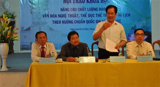 Đào tạo văn hóa, nghệ thuật, thể dục, du lịch theo chuẩn quốc gia và khu vực